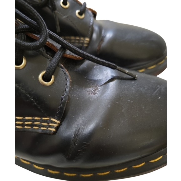 Dr. Martens 101 Vintage Smooth Leather 6-eye Ankle Boots Men's 9 - Picture 3 of 9